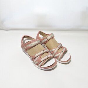 Ryka Sport Sandals w/CSS Tech ~ Savannah Stripe ~ Tea Rose 5.5 M NIB